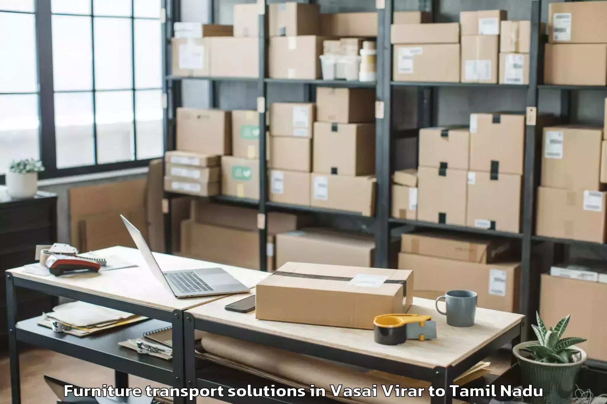 Discover Vasai Virar to Manachanallur Furniture Transport Solutions